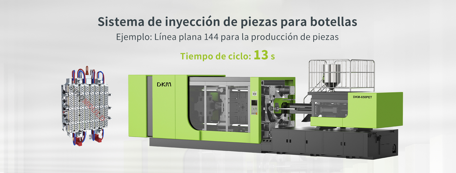 Sistema de inyección de preformas de botellas
